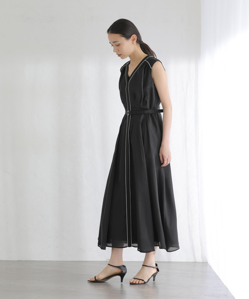 La TOTALITE(ラトータリテ)の「【洗える】ウォッシャブルレディワンピース(ワンピース・レディース・ネイビー/ベージュ/ブラック/グリーン・38/36)」の7枚目の写真