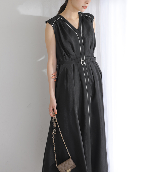 La TOTALITE(ラトータリテ)の「【洗える】ウォッシャブルレディワンピース(ワンピース・レディース・ネイビー/ベージュ/ブラック/グリーン・38/36)」の8枚目の写真