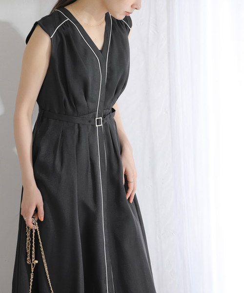 La TOTALITE(ラトータリテ)の「【洗える】ウォッシャブルレディワンピース(ワンピース・レディース・ネイビー/ベージュ/ブラック/グリーン・38/36)」の9枚目の写真