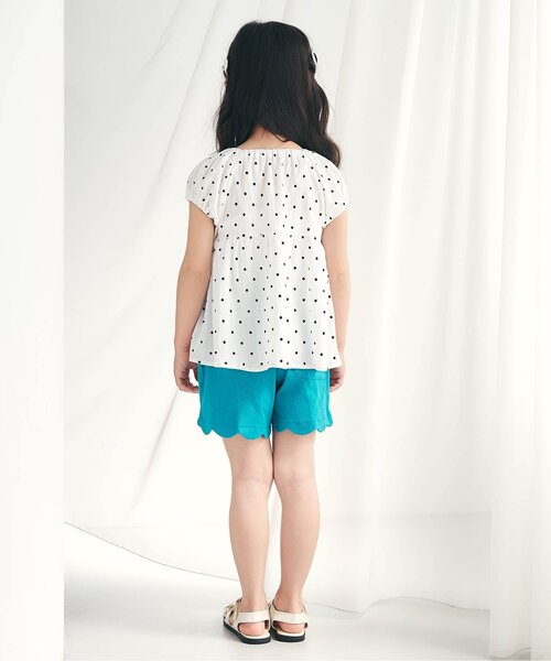 apres les cours（アプレレクール）の「【吸水速乾】シャーリングさくらんぼモチーフトップス（Tシャツ/カットソー・キッズ・ピンク/イエロー/ドット・140/130/120/110/100/90/80）」の6枚目の写真