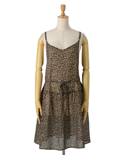 PATRIOT TAXI SELECT（パトリオットタクシーセレクト）の「【KILA MODA】軽やかシフォン柄デザインチュニックワンピース（チュニック・レディース・レオパード・3L/LL/MEDIUM/LARGE）」の2枚目の写真
