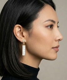 シェルプレート・バーイヤリング