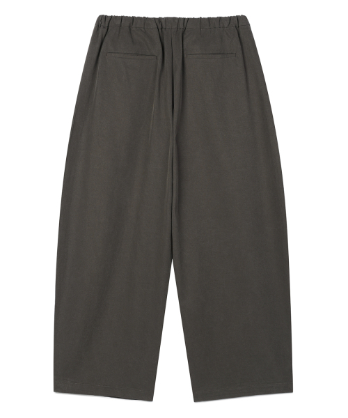 PRAIRIE(KR)（プレーリー）の「リネン BARRELFIT ワイドスラックス (CHARCOAL BROWN)（スラックス・メンズ・チャコールグレー・SMALL/MEDIUM/LARGE）」の6枚目の写真