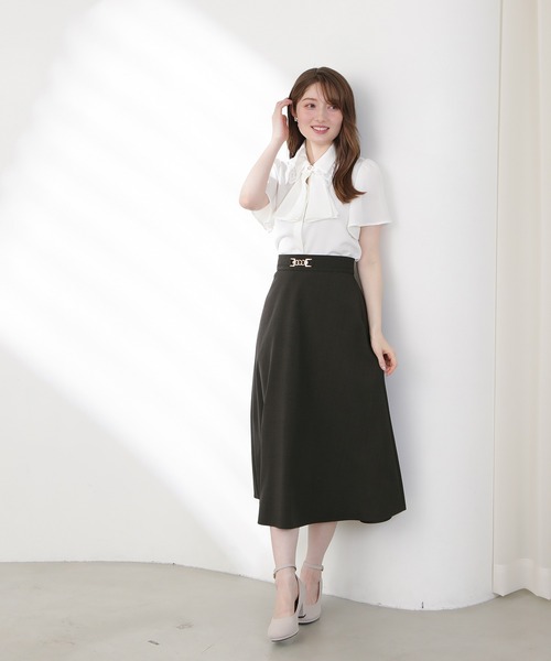 ASTORIA ODIER(アストリアオディール)の「ビット付きフレアスカート(スカート・レディース・ブラウン/ベージュ/ネイビー・SMALL/MEDIUM/LARGE)」の7枚目の写真