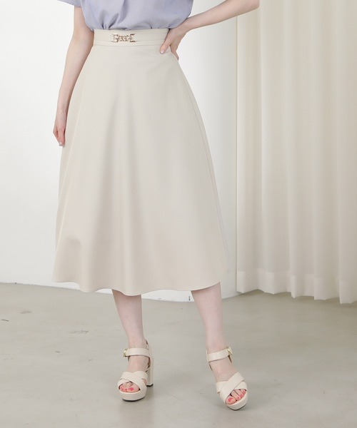 ASTORIA ODIER(アストリアオディール)の「ビット付きフレアスカート(スカート・レディース・ブラウン/ベージュ/ネイビー・SMALL/MEDIUM/LARGE)」の8枚目の写真