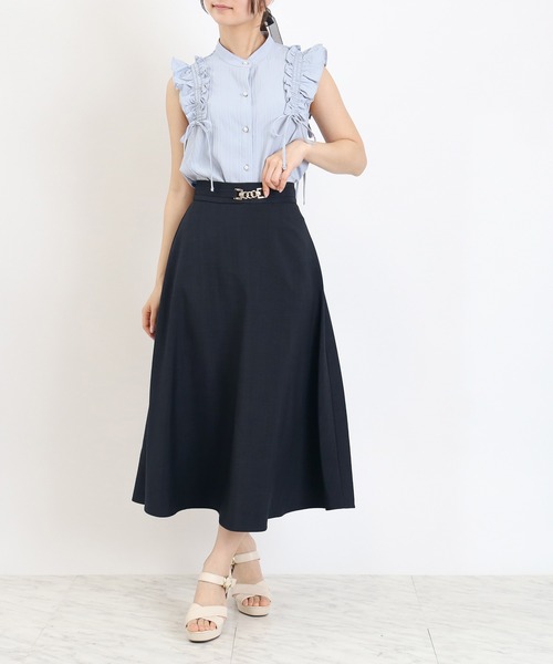 ASTORIA ODIER(アストリアオディール)の「ビット付きフレアスカート(スカート・レディース・ブラウン/ベージュ/ネイビー・SMALL/MEDIUM/LARGE)」の16枚目の写真