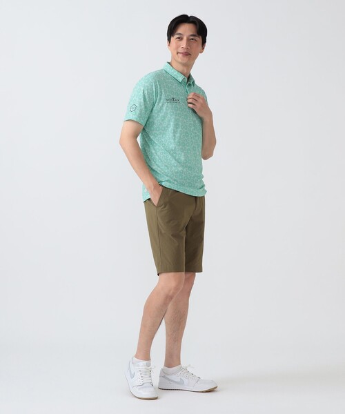 BEAMS GOLF(ビームスゴルフ)の「PURPLE LABEL / MONTAUK シャドー フラワープリント シャツ(ポロシャツ・メンズ・ミント/ブルー・SMALL/MEDIUM/LARGE/X-LARGE)」の4枚目の写真