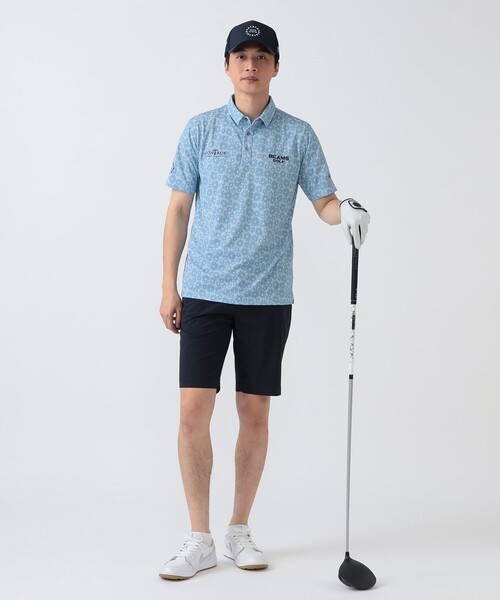 BEAMS GOLF(ビームスゴルフ)の「PURPLE LABEL / MONTAUK シャドー フラワープリント シャツ(ポロシャツ・メンズ・ミント/ブルー・SMALL/MEDIUM/LARGE/X-LARGE)」の10枚目の写真