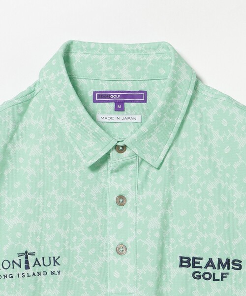 BEAMS GOLF(ビームスゴルフ)の「PURPLE LABEL / MONTAUK シャドー フラワープリント シャツ(ポロシャツ・メンズ・ミント/ブルー・SMALL/MEDIUM/LARGE/X-LARGE)」の15枚目の写真