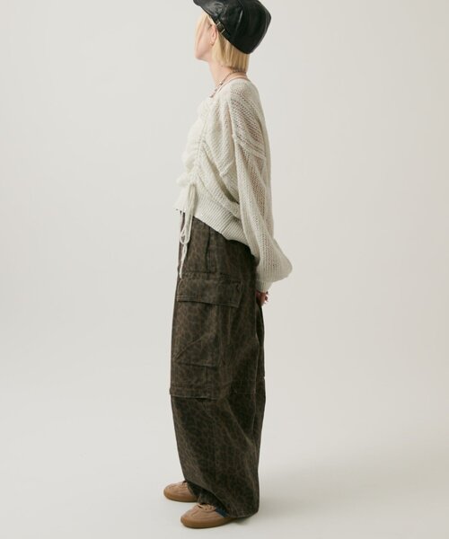 w closet(ダブルクローゼット)の「ライトラメメッシュドロストニット(ニット/セーター・レディース・オフホワイト/グリーン/ピンク/イエロー/グレー・FREE)」の12枚目の写真