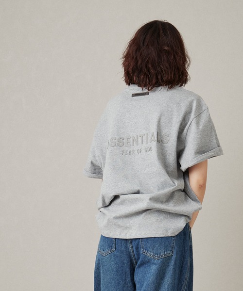 MONO KOTO DEPT.(モノコトデプト)の「SSY-ESSENTIALS 裏ロゴ半袖Tシャツ(Tシャツ/カットソー・メンズ・グレー/カーキ/グレイッシュベージュ・L/XL/S/M)」の9枚目の写真