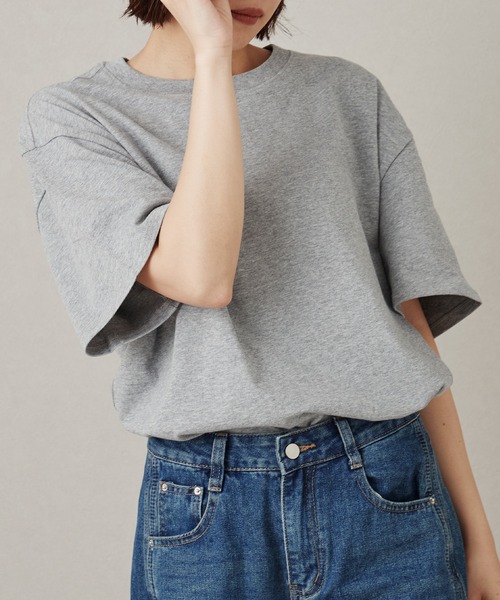 MONO KOTO DEPT.(モノコトデプト)の「SSY-ESSENTIALS 裏ロゴ半袖Tシャツ(Tシャツ/カットソー・メンズ・グレー/カーキ/グレイッシュベージュ・L/XL/S/M)」の10枚目の写真