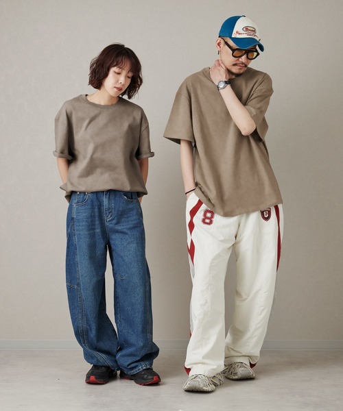 MONO KOTO DEPT.(モノコトデプト)の「SSY-ESSENTIALS 裏ロゴ半袖Tシャツ(Tシャツ/カットソー・メンズ・グレー/カーキ/グレイッシュベージュ・L/XL/S/M)」の12枚目の写真