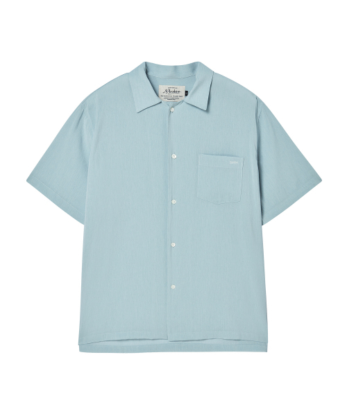 Beyond Closet（-）の「[COLLECTION LINE] エアリーリネンブレンドオープンカラー半袖シャツブルー（Tシャツ/カットソー・メンズ・その他・MEDIUM/LARGE）」の2枚目の写真