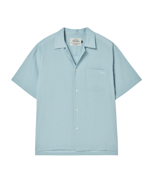 Beyond Closet（-）の「[COLLECTION LINE] エアリーリネンブレンドオープンカラー半袖シャツブルー（Tシャツ/カットソー・メンズ・その他・MEDIUM/LARGE）」の3枚目の写真
