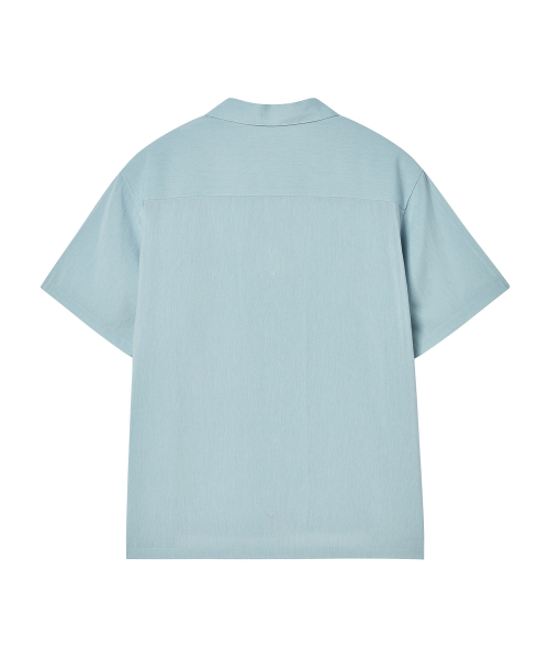 Beyond Closet（-）の「[COLLECTION LINE] エアリーリネンブレンドオープンカラー半袖シャツブルー（Tシャツ/カットソー・メンズ・その他・MEDIUM/LARGE）」の4枚目の写真