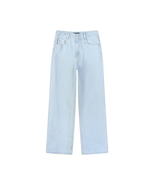 LAP(ラップ)の「スカイウォッシュドセミワイドパンツ AS1DP280(デニムパンツ・レディース・ライトインディゴブルー・SMALL/MEDIUM)」の2枚目の写真