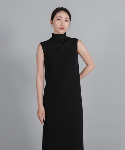select MOCA Et(セレクトモカエト)の「【Et】2Way Sheer Net Mock Neck Onepiece(ワンピース・レディース・ブラック/アイボリー・FREE)」の18枚目の写真