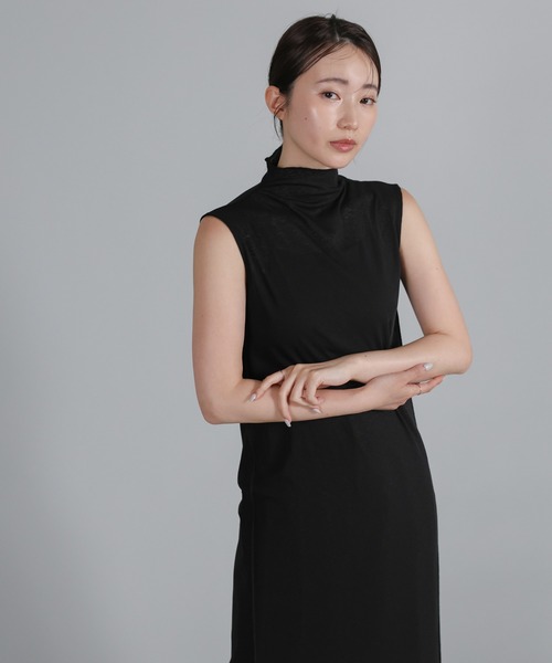 select MOCA Et(セレクトモカエト)の「【Et】2Way Sheer Net Mock Neck Onepiece(ワンピース・レディース・ブラック/アイボリー・FREE)」の21枚目の写真