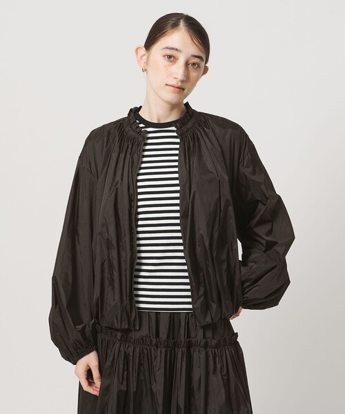 UNITED ARROWS(ユナイテッドアローズ)の「シアー タフタ ブルゾン ‐はっ水 ウォッシャブル‐(ブルゾン・レディース・ダークブラウン/ブラック/ライトブルー・36/38)」の4枚目の写真
