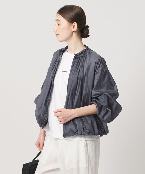 UNITED ARROWS(ユナイテッドアローズ)の「シアー タフタ ブルゾン ‐はっ水 ウォッシャブル‐(ブルゾン・レディース・ダークブラウン/ブラック/ライトブルー・36/38)」の7枚目の写真