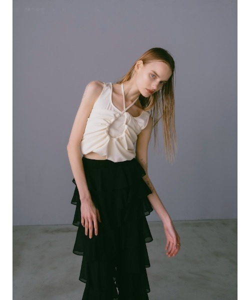 sahara(サハラ)の「Multiway Sleeveless Top(タンクトップ・レディース・オフホワイト/ブラウン/チャコール・FREE)」の4枚目の写真