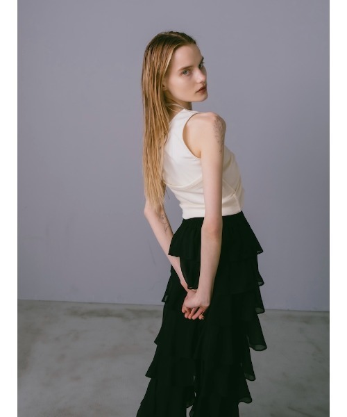 sahara(サハラ)の「Multiway Sleeveless Top(タンクトップ・レディース・オフホワイト/ブラウン/チャコール・FREE)」の7枚目の写真