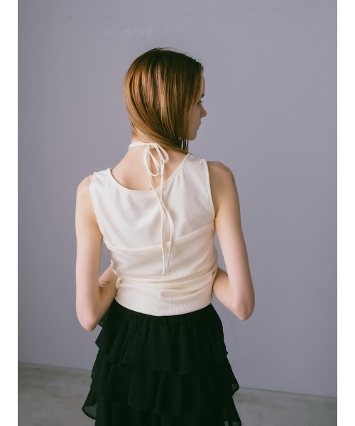 sahara(サハラ)の「Multiway Sleeveless Top(タンクトップ・レディース・オフホワイト/ブラウン/チャコール・FREE)」の9枚目の写真