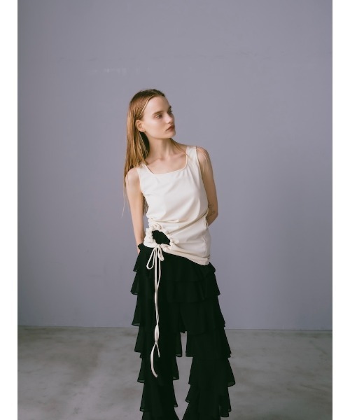 sahara(サハラ)の「Multiway Sleeveless Top(タンクトップ・レディース・オフホワイト/ブラウン/チャコール・FREE)」の13枚目の写真