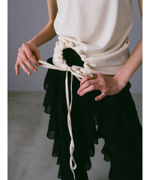 sahara(サハラ)の「Multiway Sleeveless Top(タンクトップ・レディース・オフホワイト/ブラウン/チャコール・FREE)」の14枚目の写真