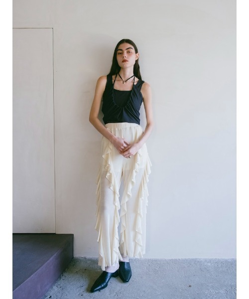 sahara(サハラ)の「Multiway Sleeveless Top(タンクトップ・レディース・オフホワイト/ブラウン/チャコール・FREE)」の15枚目の写真