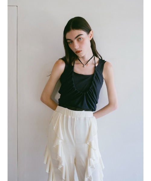 sahara(サハラ)の「Multiway Sleeveless Top(タンクトップ・レディース・オフホワイト/ブラウン/チャコール・FREE)」の16枚目の写真