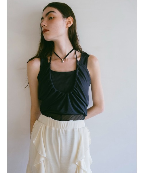 sahara(サハラ)の「Multiway Sleeveless Top(タンクトップ・レディース・オフホワイト/ブラウン/チャコール・FREE)」の18枚目の写真