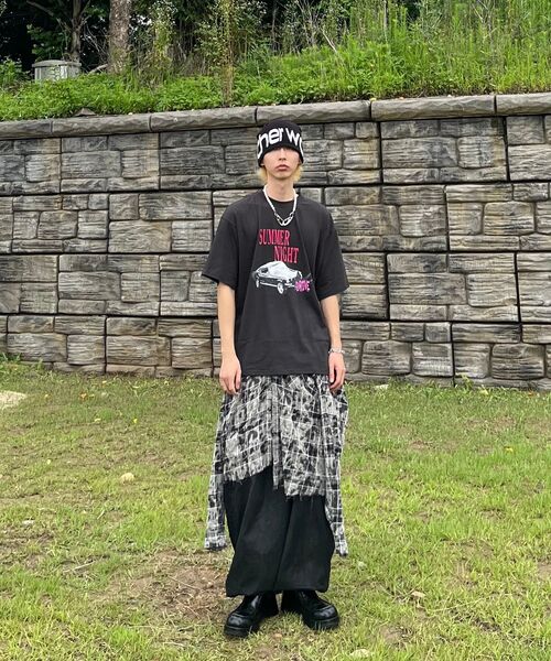 URBANAGE(アーバンエイジ)の「サマーナイトオーバー半袖_チャコール(Tシャツ/カットソー・レディース・その他・MEDIUM/LARGE)」の8枚目の写真