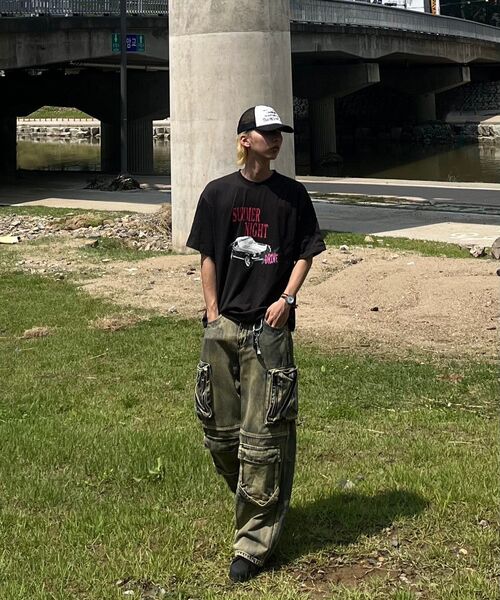 URBANAGE(アーバンエイジ)の「サマーナイトオーバー半袖_チャコール(Tシャツ/カットソー・レディース・その他・MEDIUM/LARGE)」の7枚目の写真