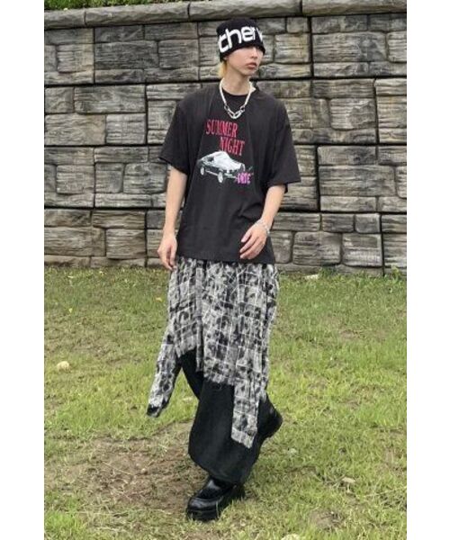 URBANAGE(アーバンエイジ)の「サマーナイトオーバー半袖_チャコール(Tシャツ/カットソー・レディース・その他・MEDIUM/LARGE)」の6枚目の写真