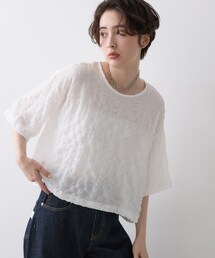 Dessin（デッサン）の「【マシンウォッシャブル】エアリーシアー 5分袖プルオーバーシャツ（シャツ/ブラウス）」