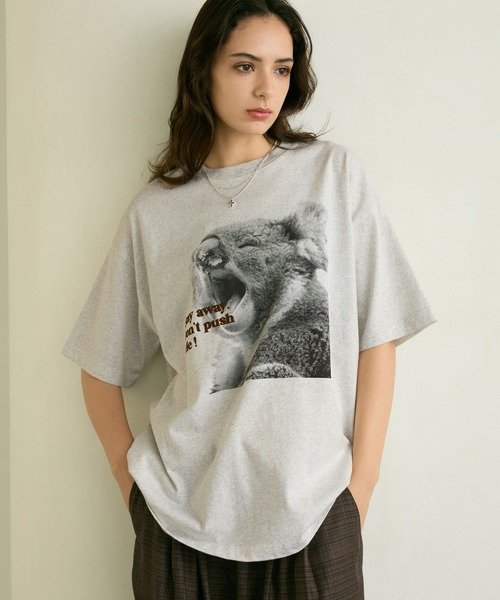 PBLIM(ページボーイリム)の「《UNISEX》シャウトアニマルT(Tシャツ/カットソー・レディース・グレー系2/グレー系1/ホワイト系2/ホワイト系1・FREE)」の4枚目の写真