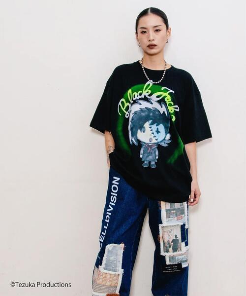 ROYAL FLASH（ロイヤルフラッシュ）の「guernika/ゲルニカ/【SHINICHIROINUI × Tezuka world】Thumb Doll Spray Tshirt/ブラックジャック（Tシャツ/カットソー・メンズ・ブラック・XL/M/L/2XL）」の3枚目の写真