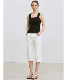 square neck tank top (black)
