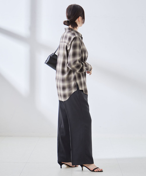 journal standard L'essage(ジャーナルスタンダードレサージュ)の「チェックシャツ(シャツ/ブラウス・レディース・ブラウン/モスグリーン/ブラック・FREE)」の11枚目の写真