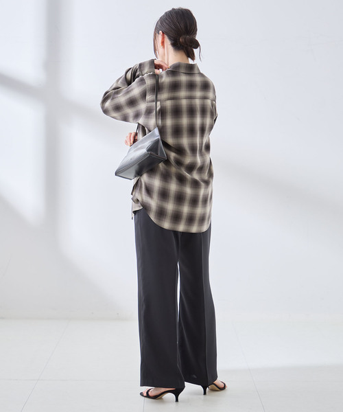 journal standard L'essage(ジャーナルスタンダードレサージュ)の「チェックシャツ(シャツ/ブラウス・レディース・ブラウン/モスグリーン/ブラック・FREE)」の12枚目の写真