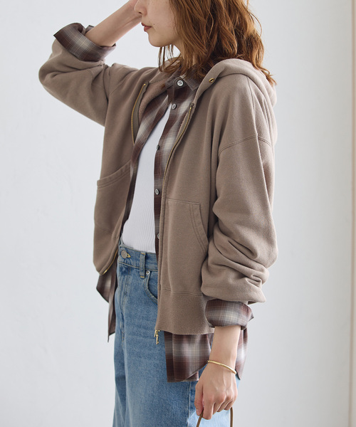 journal standard L'essage(ジャーナルスタンダードレサージュ)の「チェックシャツ(シャツ/ブラウス・レディース・ブラウン/モスグリーン/ブラック・FREE)」の13枚目の写真