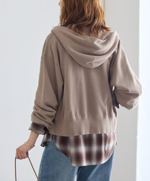journal standard L'essage(ジャーナルスタンダードレサージュ)の「チェックシャツ(シャツ/ブラウス・レディース・ブラウン/モスグリーン/ブラック・FREE)」の14枚目の写真