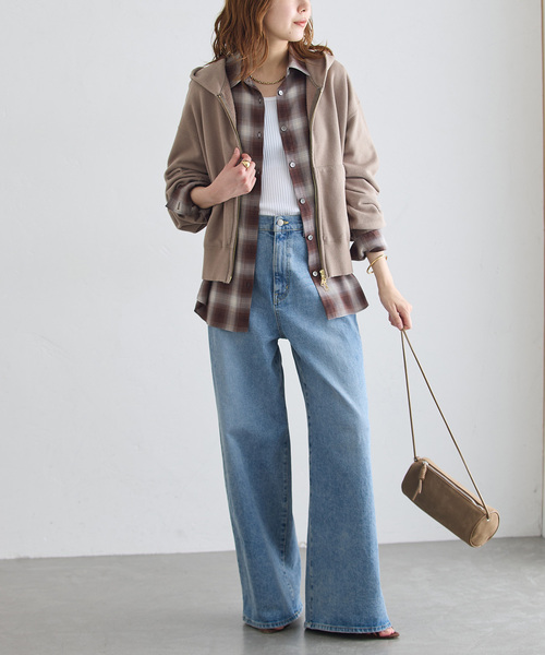 journal standard L'essage(ジャーナルスタンダードレサージュ)の「チェックシャツ(シャツ/ブラウス・レディース・ブラウン/モスグリーン/ブラック・FREE)」の15枚目の写真