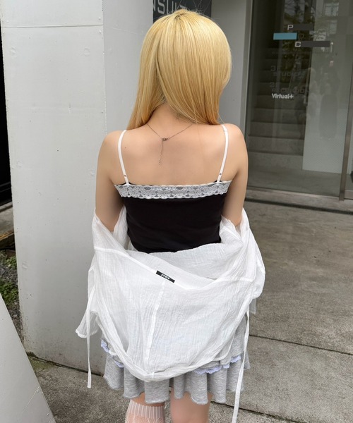 continuer de NICE CLAUP（コンティニューデナイスクラップ）の「カップ付アソートキャミ（キャミソール・レディース・オフホワイト/ホワイト系その他/ブラック/ブラック系その他・FREE）」の20枚目の写真