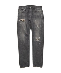 uniform experiment（ユニフォームエクスペリメント）の「DAMAGED DENIM TAPERED-FIT JEANS（デニムパンツ）」