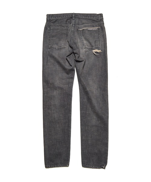 uniform experiment(ユニフォームエクスペリメント)の「DAMAGED DENIM TAPERED-FIT JEANS(デニムパンツ・メンズ・インディゴブルー/ブラック・1/2/3/4)」の5枚目の写真