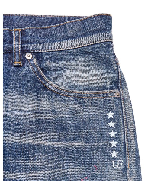 uniform experiment(ユニフォームエクスペリメント)の「DAMAGED DENIM TAPERED-FIT JEANS(デニムパンツ・メンズ・インディゴブルー/ブラック・1/2/3/4)」の15枚目の写真