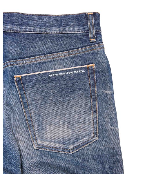 uniform experiment(ユニフォームエクスペリメント)の「DAMAGED DENIM TAPERED-FIT JEANS(デニムパンツ・メンズ・インディゴブルー/ブラック・1/2/3/4)」の16枚目の写真
